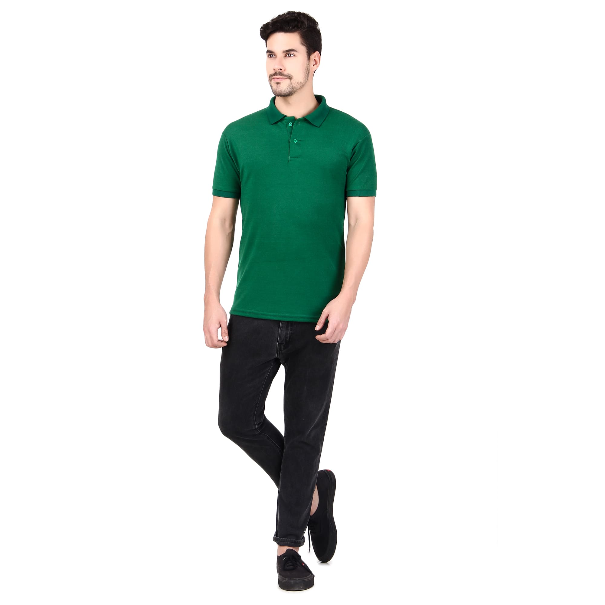 Polo Collar Neck T-Shirt(Green)