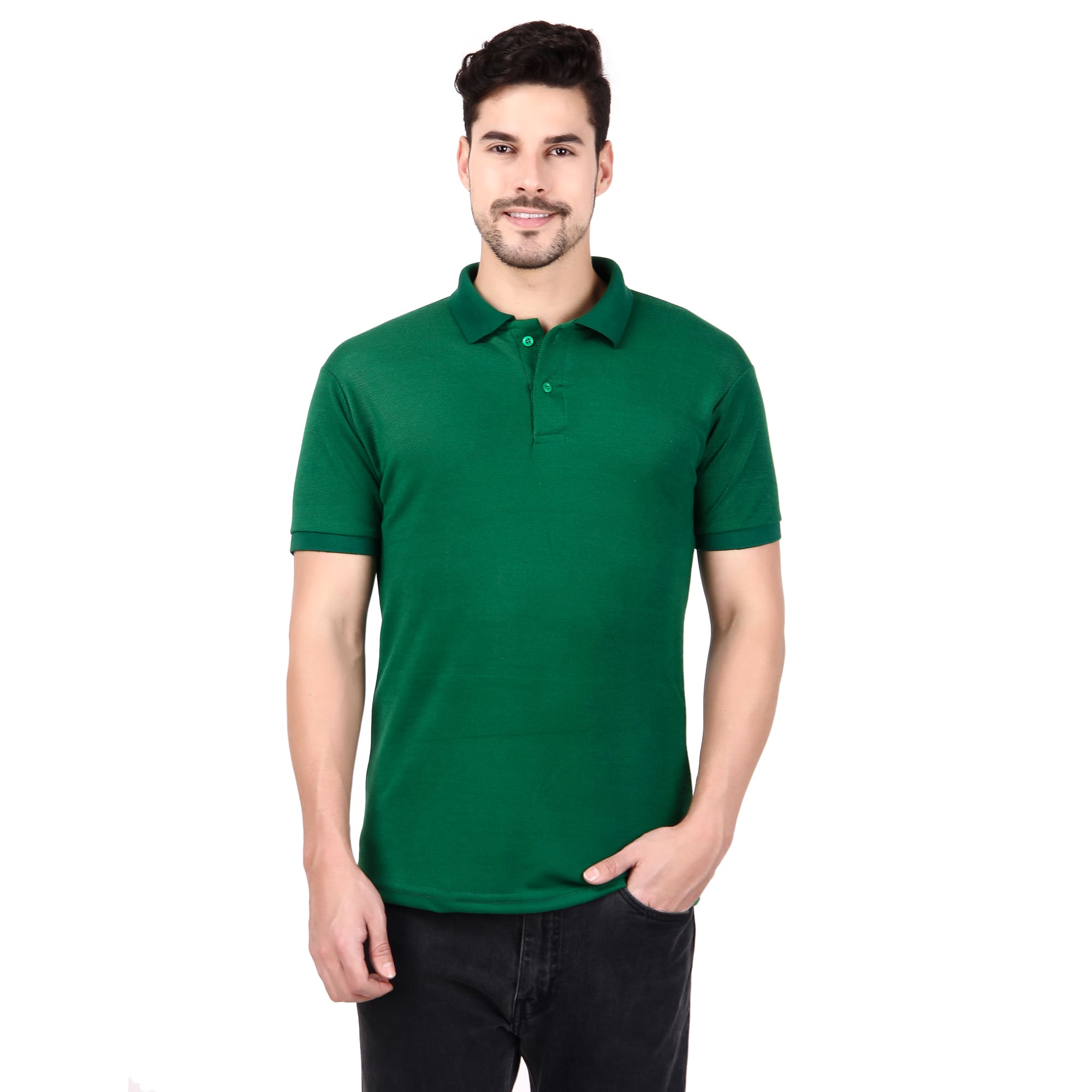 Polo Collar Neck T-Shirt(Green)