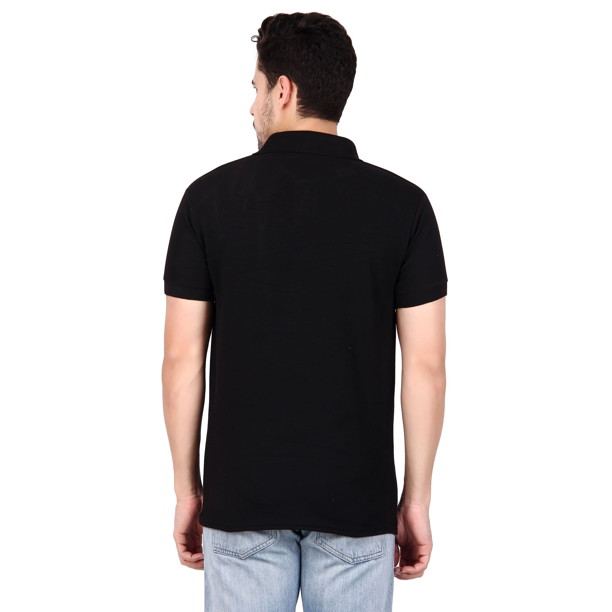 Polo Collar Neck T-Shirt(Black)