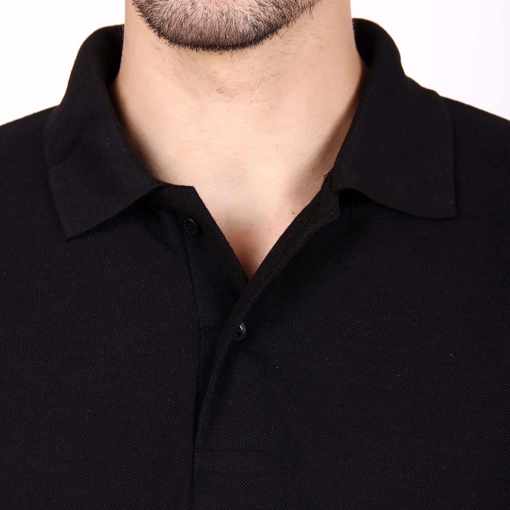 Polo Collar Neck T-Shirt(Black)