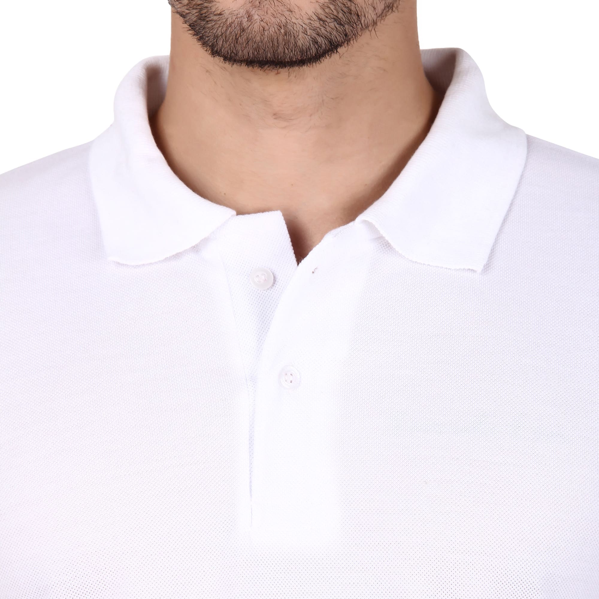 Polo Collar Neck T-Shirt(White)