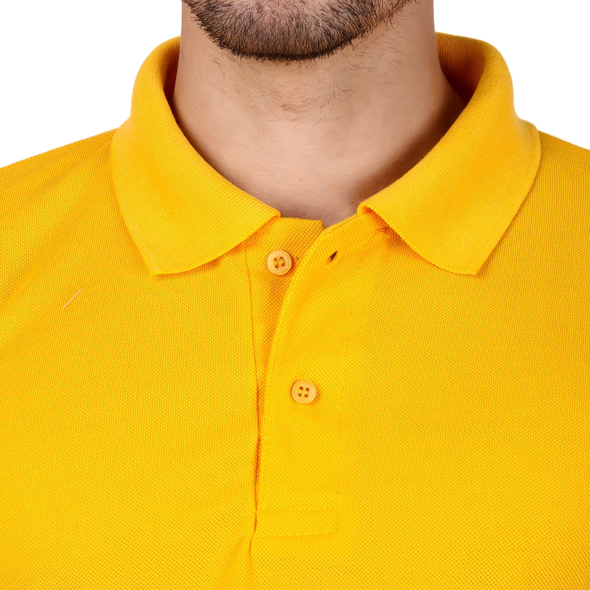 SARITE Polo Neck Collar T-Shirt(Yellow)