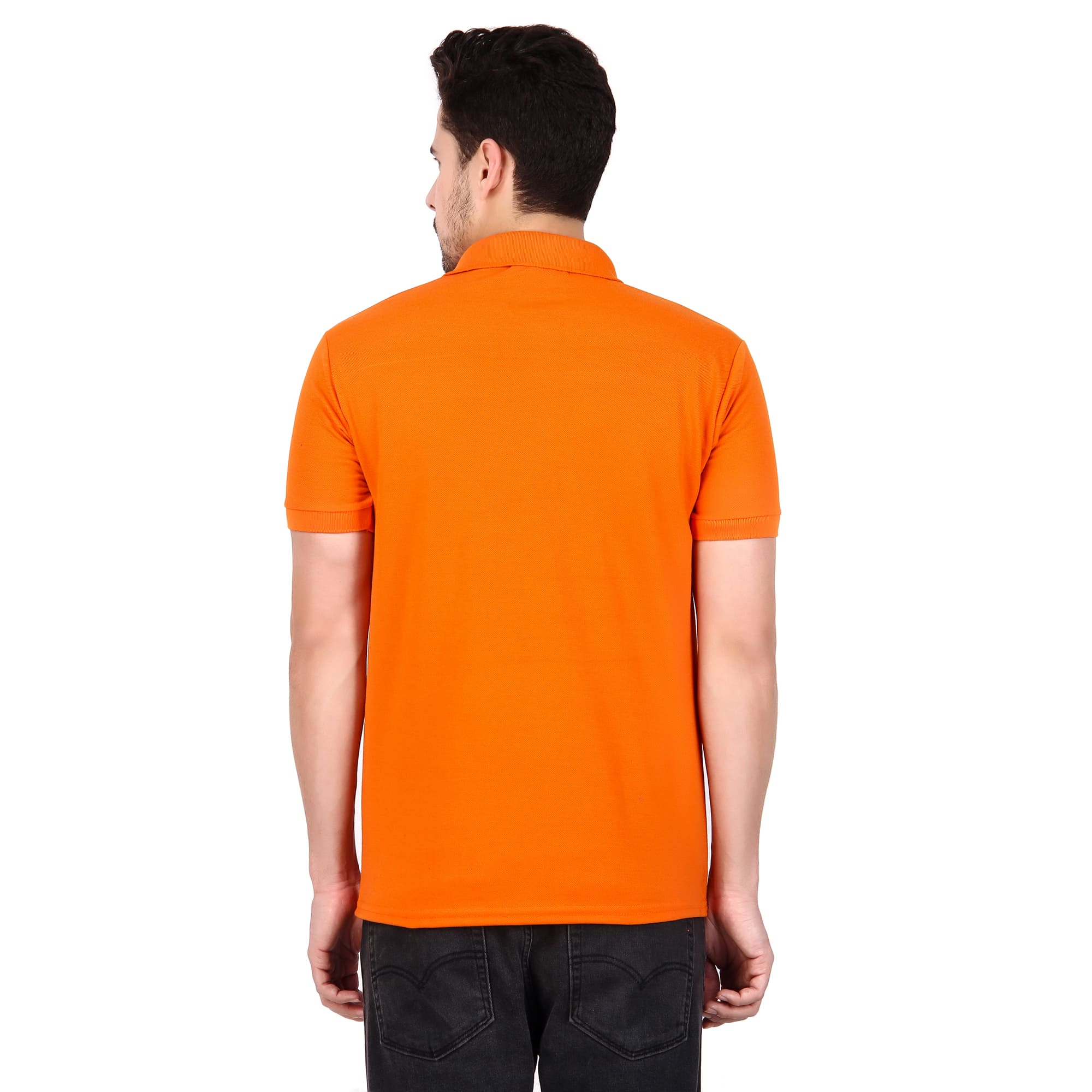 Polo Collar Neck T-Shirt(Orange)