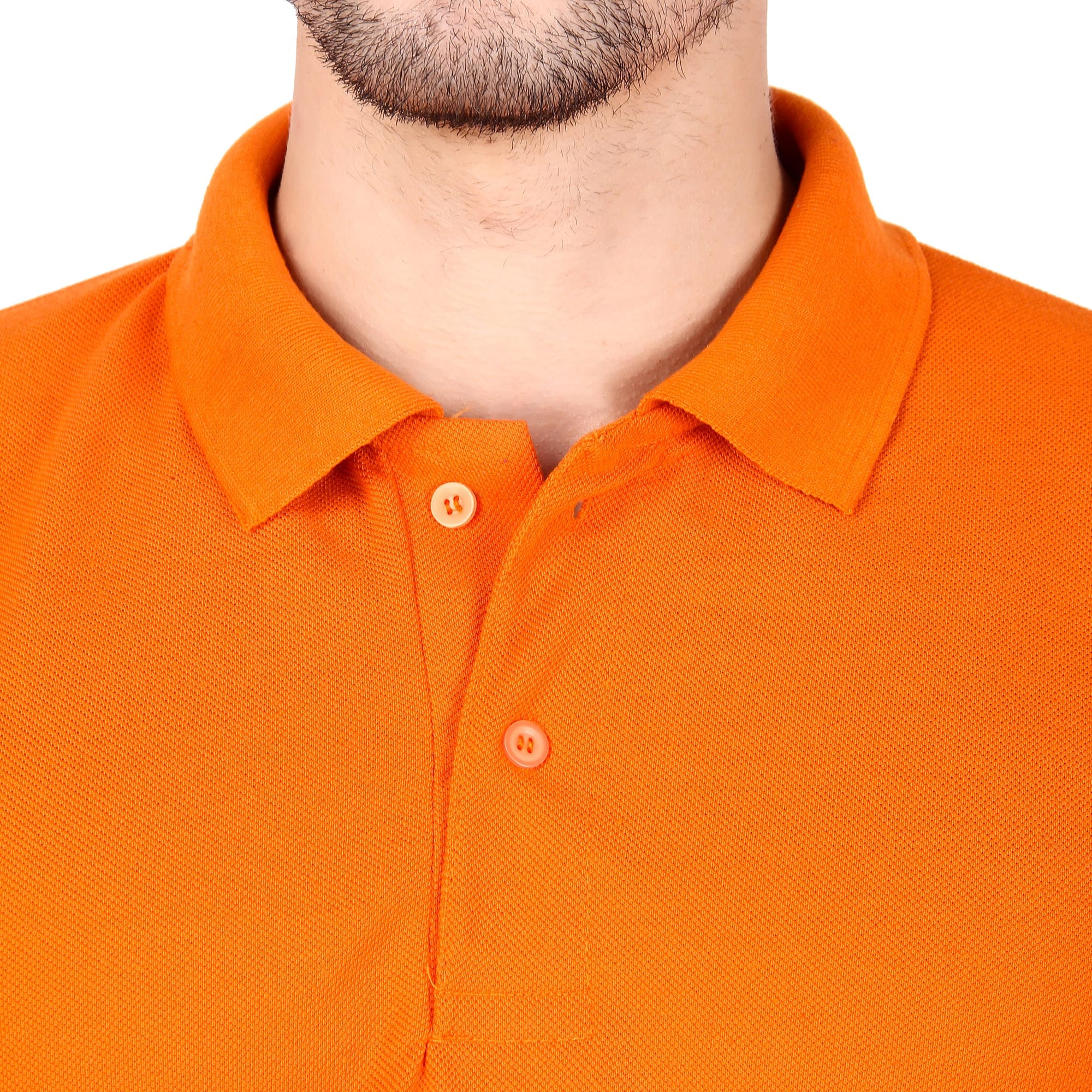 Polo Collar Neck T-Shirt(Orange)