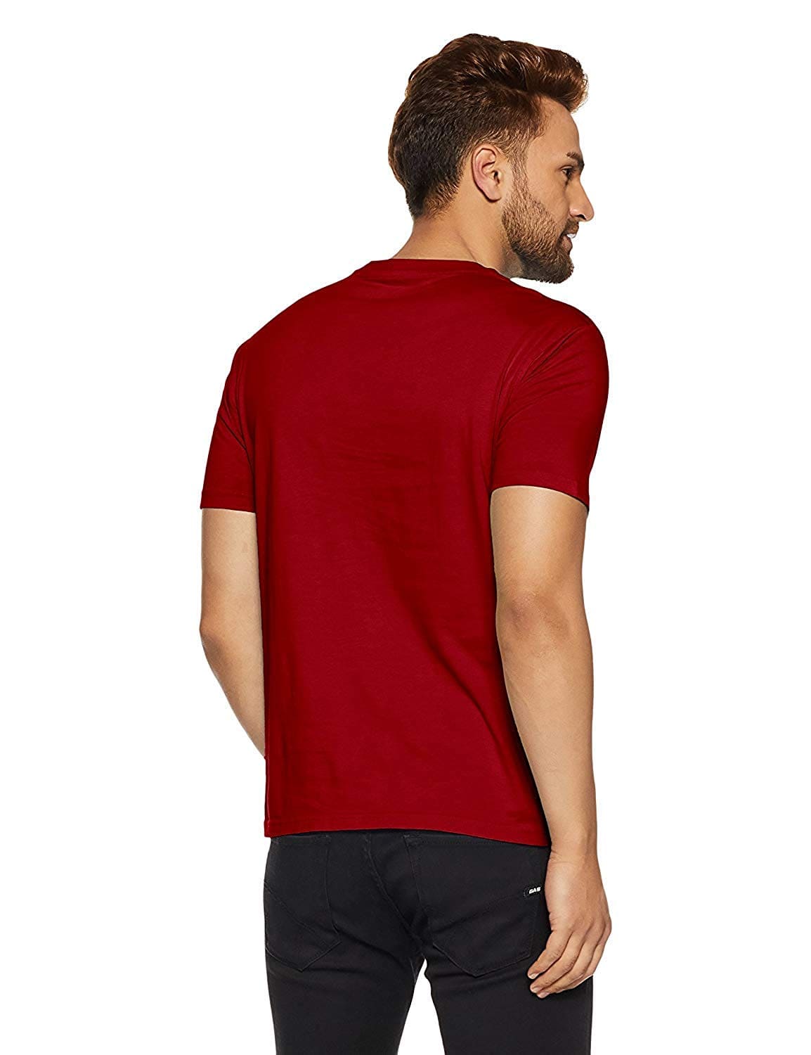 Sarite Round Neck T-Shirt (Maroon)